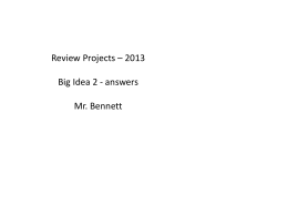 Big idea 2 - 2013 - Review answersx