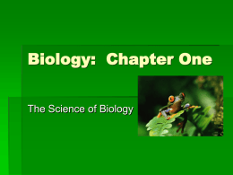 Biology Ch. 1 notes