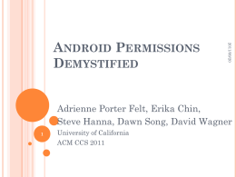 Android Permissions Demystified