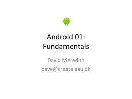 Android - David Meredith`s Web Site