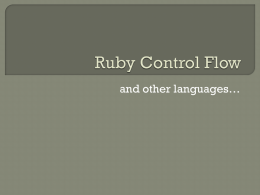 Ruby - Electrical Engineering & Computer Science at CSM