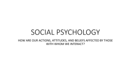 SOCIAL PSYCHOLOGY f14x