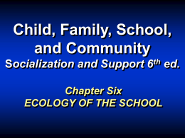 Child, Family, School, Community Socialization and