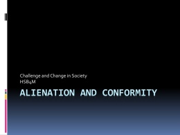 Alienation and Conformity PPT
