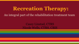 Recreation Therapy: