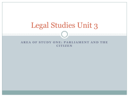 Legal Studies Unit 3