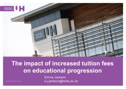 The impact of increased tuition fees on educational progression