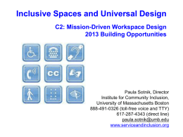 Inclusive Spaces and Universal Design ()