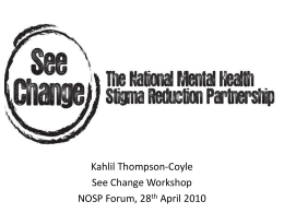see change the national mental health stigma reduction partnership