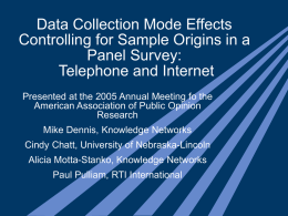 Data Collection Mode Effects Controlling for Sample