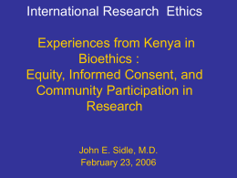 International Research Ethics: