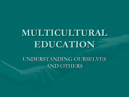 MULTICULTURAL EDUCATION - Evansville School District