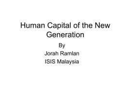 Human Capital of the New Generation
