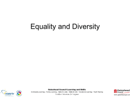 Equality & Diversity in Sport Wellbeing and Independence