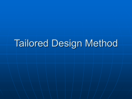 Tailored Design Method - KU Information Technology