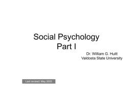 General Psychology: Social (I)