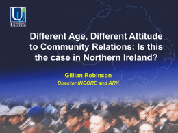 Different Age, Different Attitudes to Community Relations