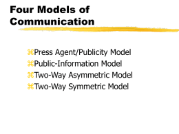 Four Models of Public Relations