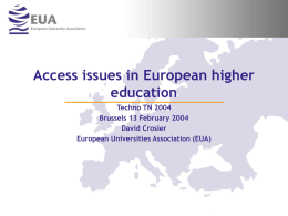 Bologna Process and other cooperation between universities