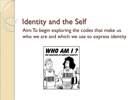 Identity and the Self - Indian Institute of Technology