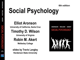 Social Psychology - Napa Valley College