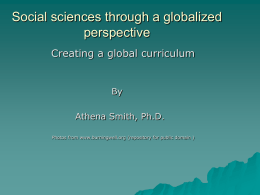 Support for a global curriculum