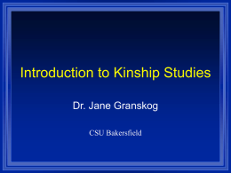 Intro to Kinship Studies