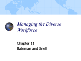 Managing the Diverse Workforce