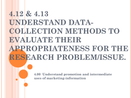 4.06 Understand data-collection methods to evaluate their