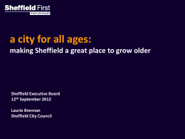 A city for all ages: Making Sheffield a great place to grow older