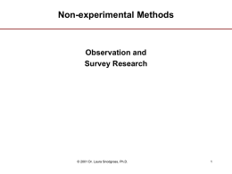 Non-experimental methods
