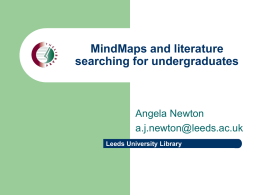 MindMaps and literature searching for undergraduates