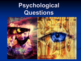 Psycological Questions PPT