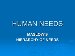 HUMAN NEEDS