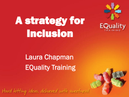 A strategy for Inclusion