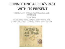 connecting africa`s past with its present