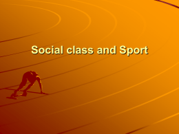Social class and Sport