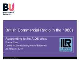Presentation on UK commercial radio the Thatcher era