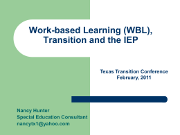 PPT - Texas Transition Conference
