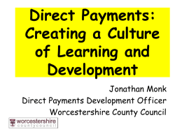 Training programme - Worcestershire county council (ppt
