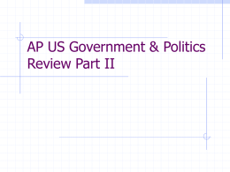 AP US Government & Politics Review Part II