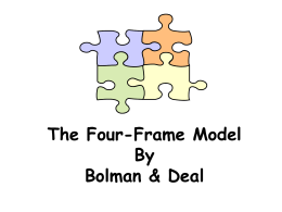 The Four-Frame Model By Bolman & Deal