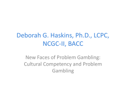 New Faces of Problem Gambling Panel - MI-PTE