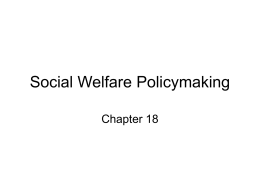 Social Welfare Policymaking (class).