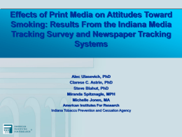 Effects of Print Media on Attitudes Toward Smoking