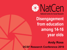 Disengaged from School not Education