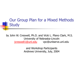 How to Design a Mixed Methods Study