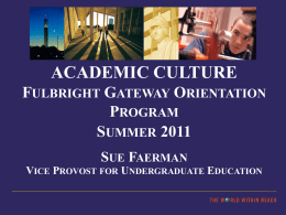 US Academic Culture - University at Albany