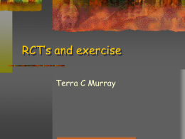RCT`s and exercise