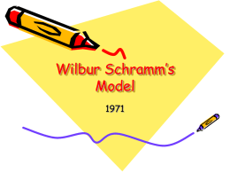 Wilbur Schramm`s Model